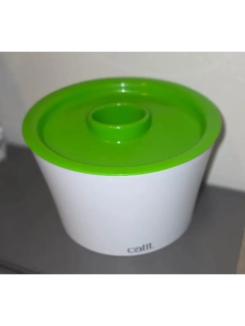 CATIT FLOWER PET WATER FOUNTAIN REPLACEMENT GREEN TOP CAP & WHITE BOWL PIECE